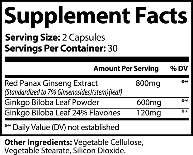 Ginkgo Biloba + Ginseng - Nutrigen Boost